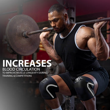 Neoprene 7MM Knee Sleeves-Black/White