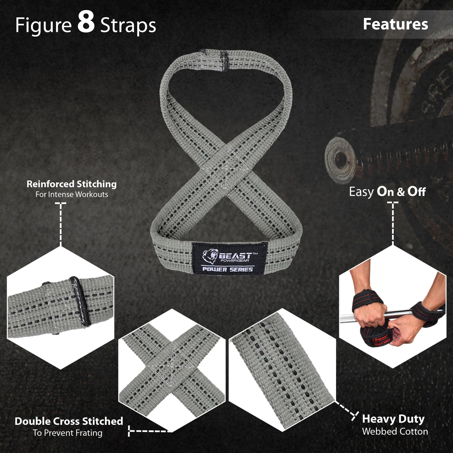 FIGURE 8 LIFTING STRAP - GRAY/BLACK
