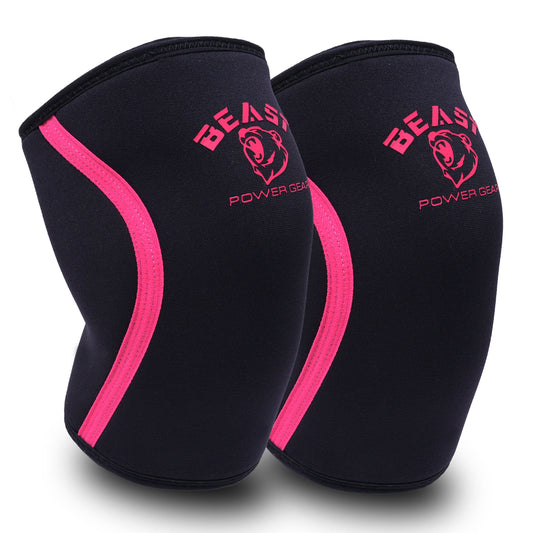 Neoprene Knee Sleeves 7MM - Black /Pink