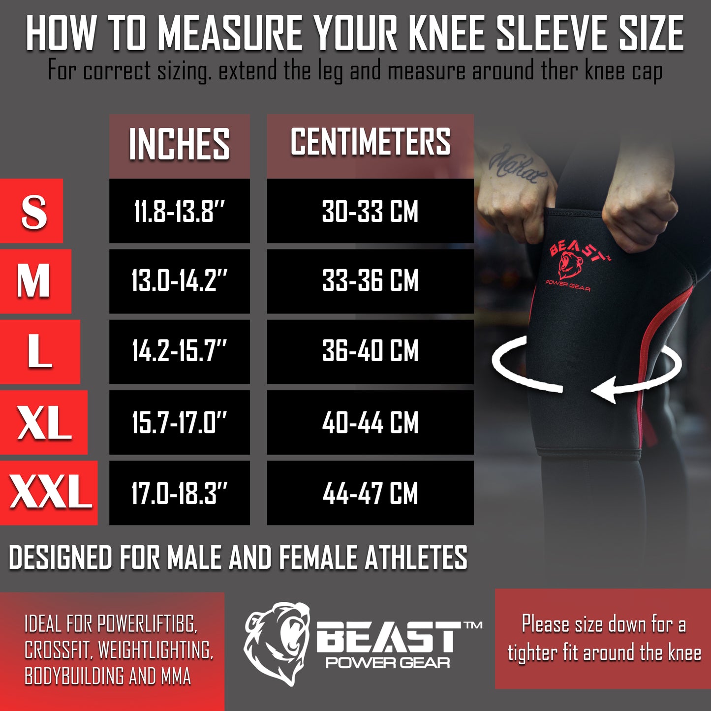 Neoprene 7MM Knee Sleeves -Black/Red