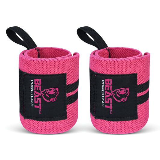 WOMEN WRIST WRAPS 14" (PINK/BLACK)