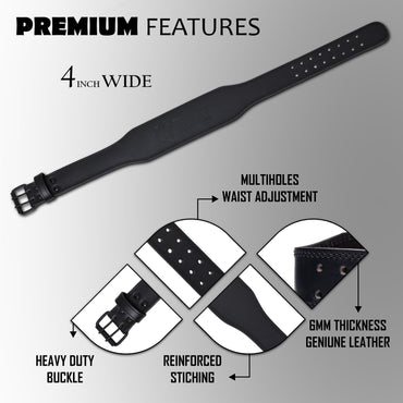 WEIGHTLIFTING BELT 7MM-BLACK