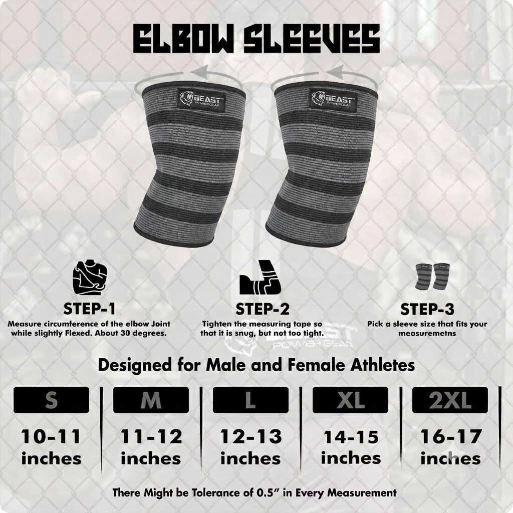 Elbow Sleeve (Pair) Dual-Ply Elbow Support (Gray)