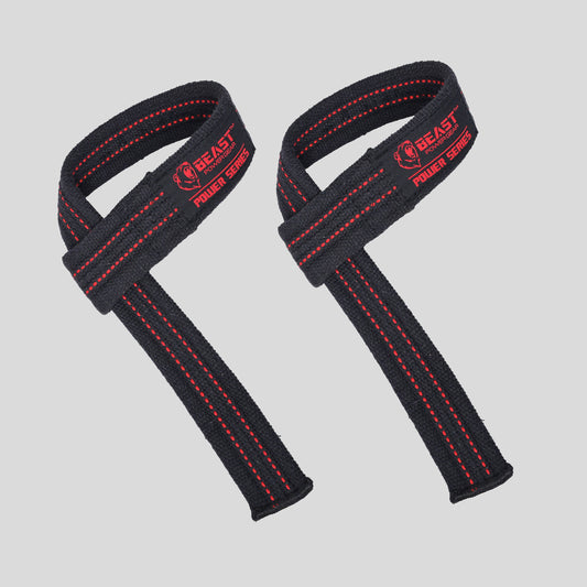 Heavy Duty Lifting Straps - Black/Red
