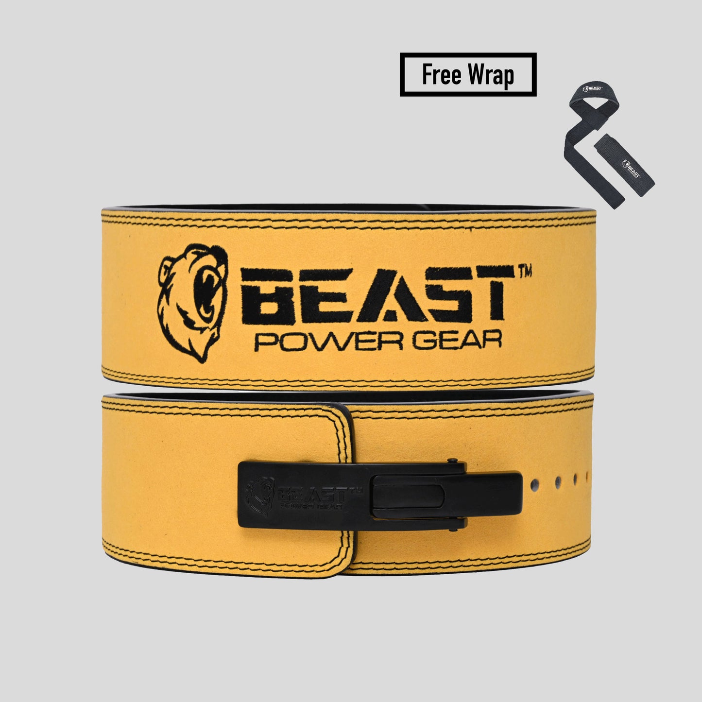 LEVER BELT -Yellow -10MM FREE STRAP
