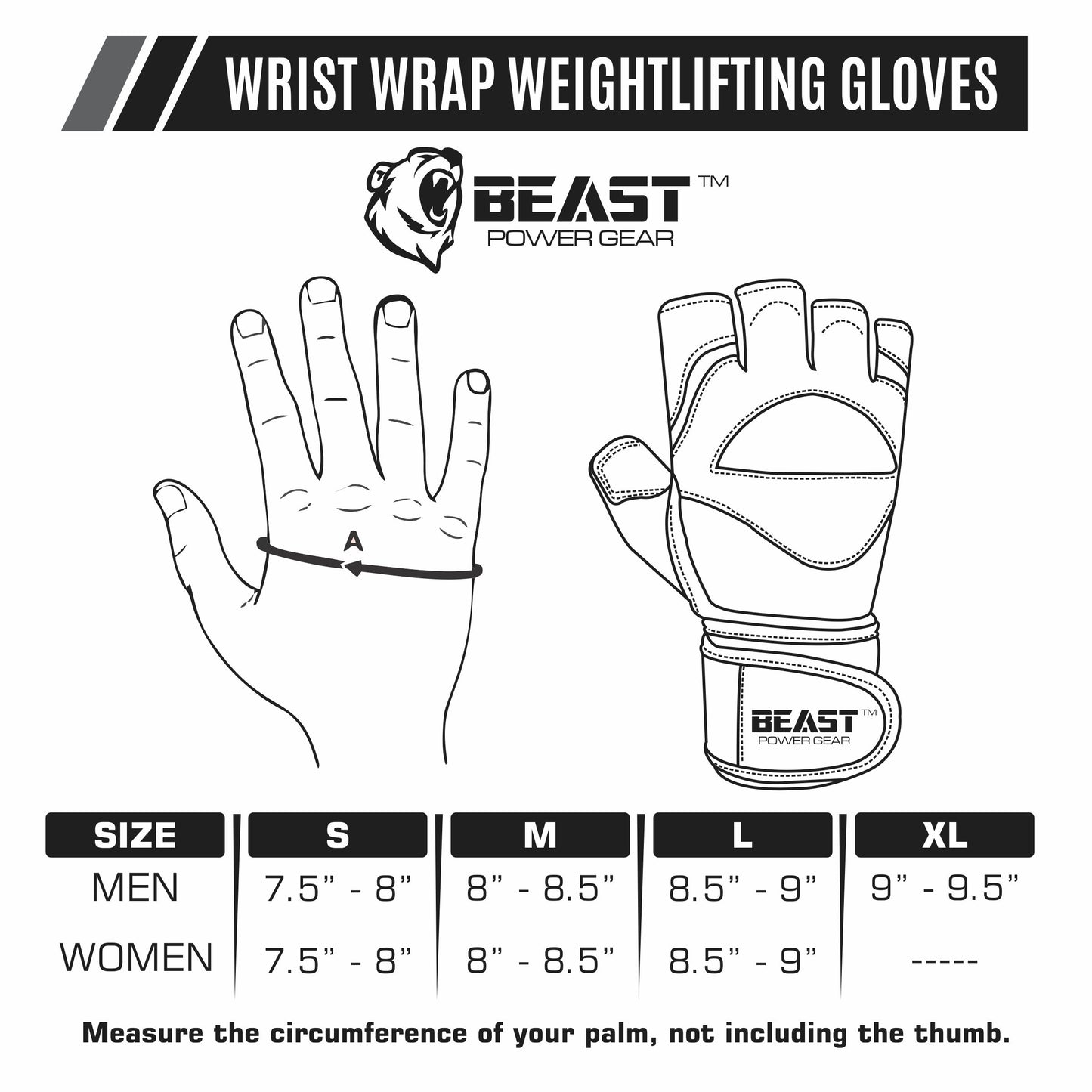 WRIST WRAP GLOVES