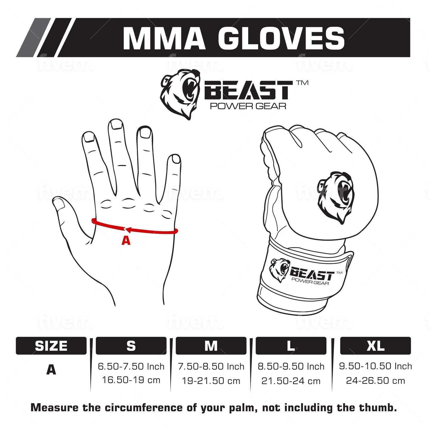 MMA GLOVES - BLACK