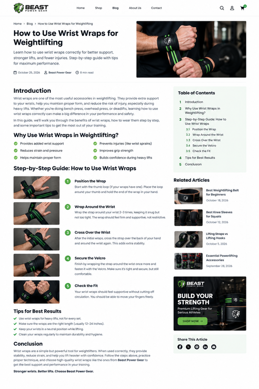 How to Use Wrist Wraps for Weightlifting: A Step-by-Step Guide