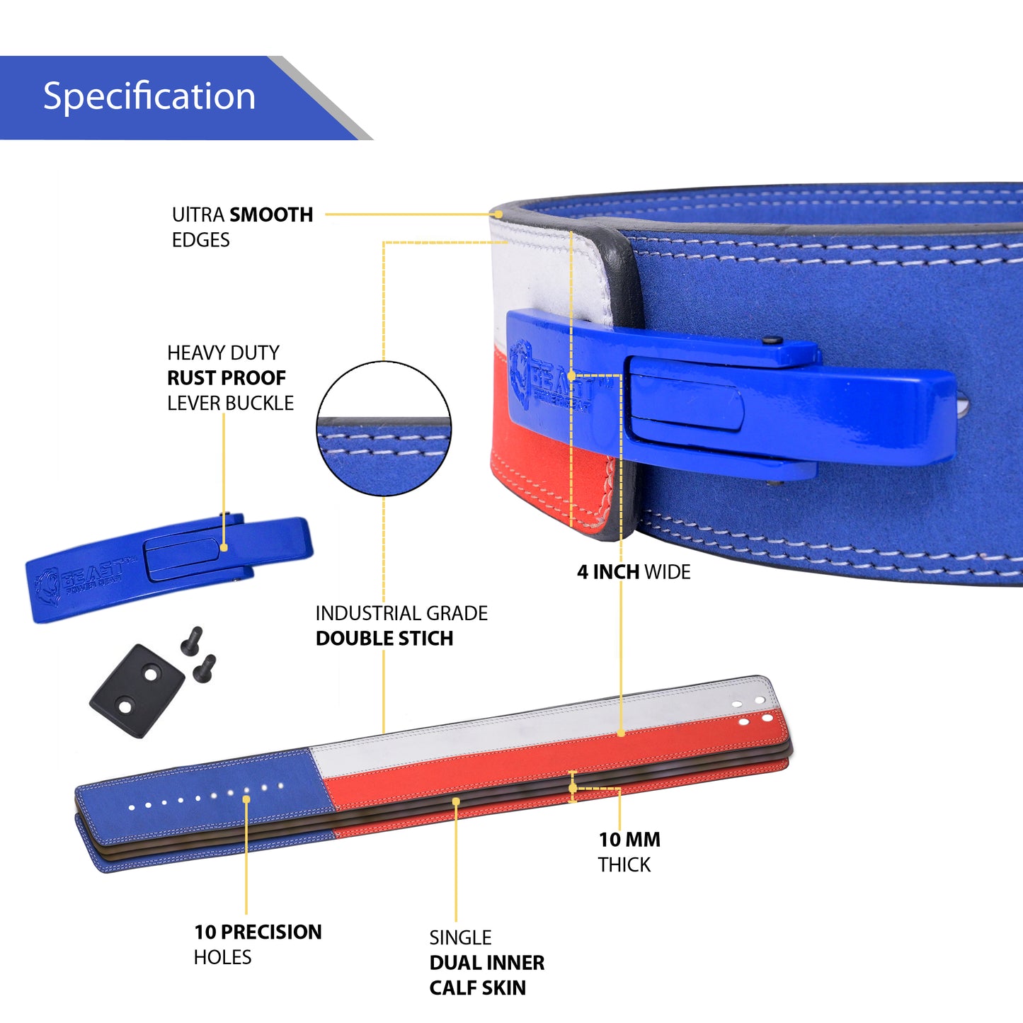 10MM LEVER BELT - FREE STRAP