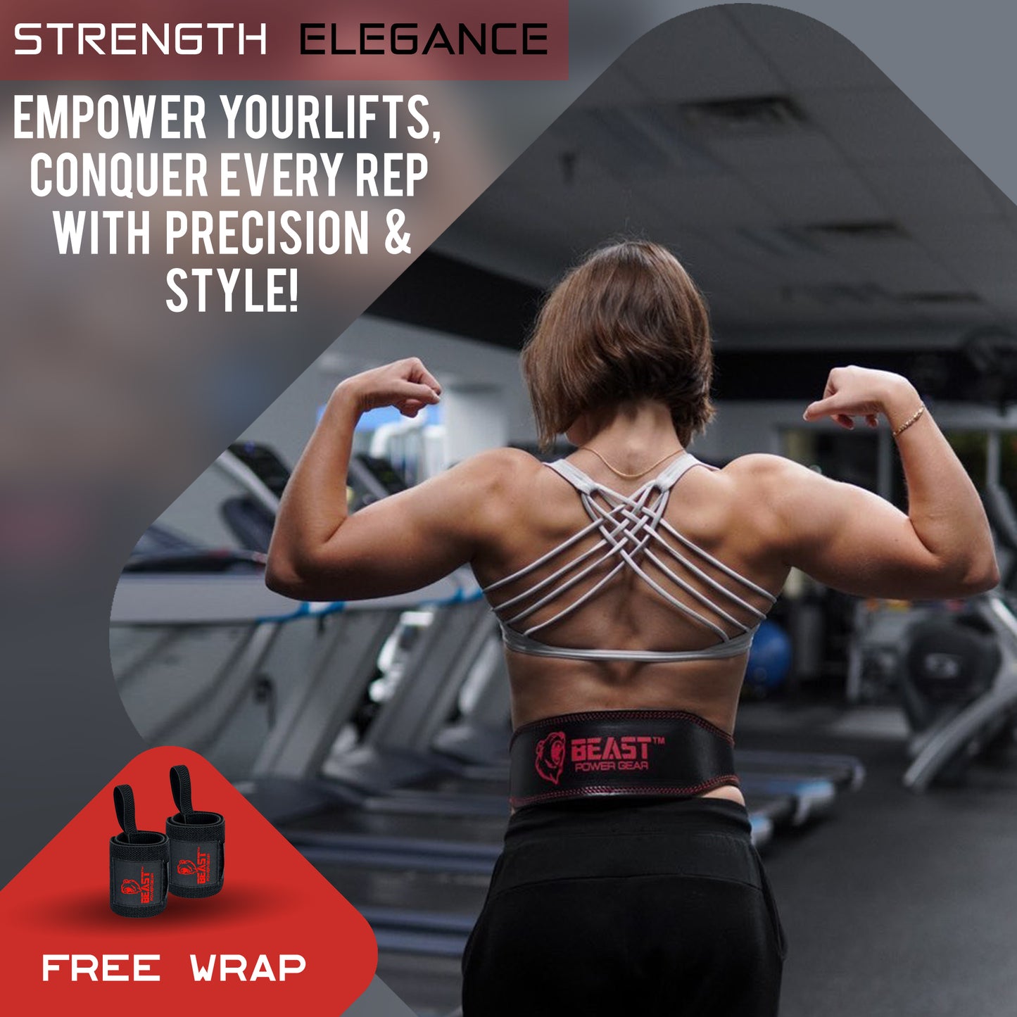 WEIGHTLIFTING BELT 4" - FREE WRAP