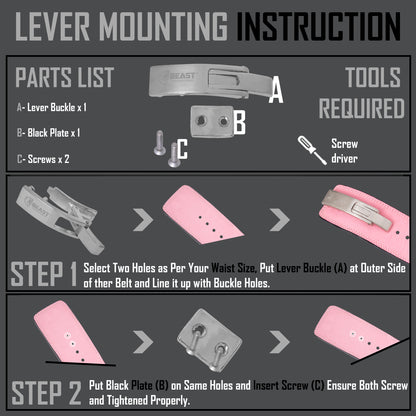 Lever Buckle SILVER (Replacement)
