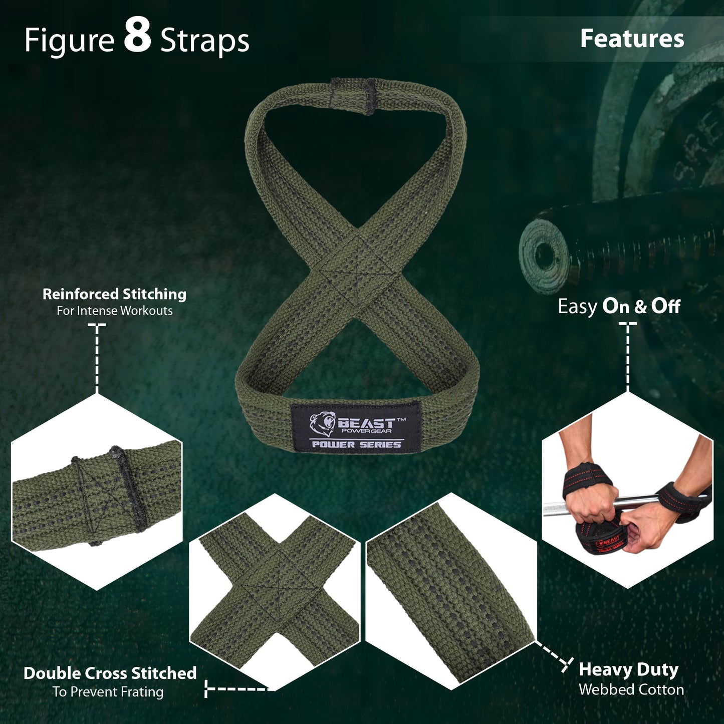 FIGURE 8 LIFTING STRAP  - GREEN/BLACK