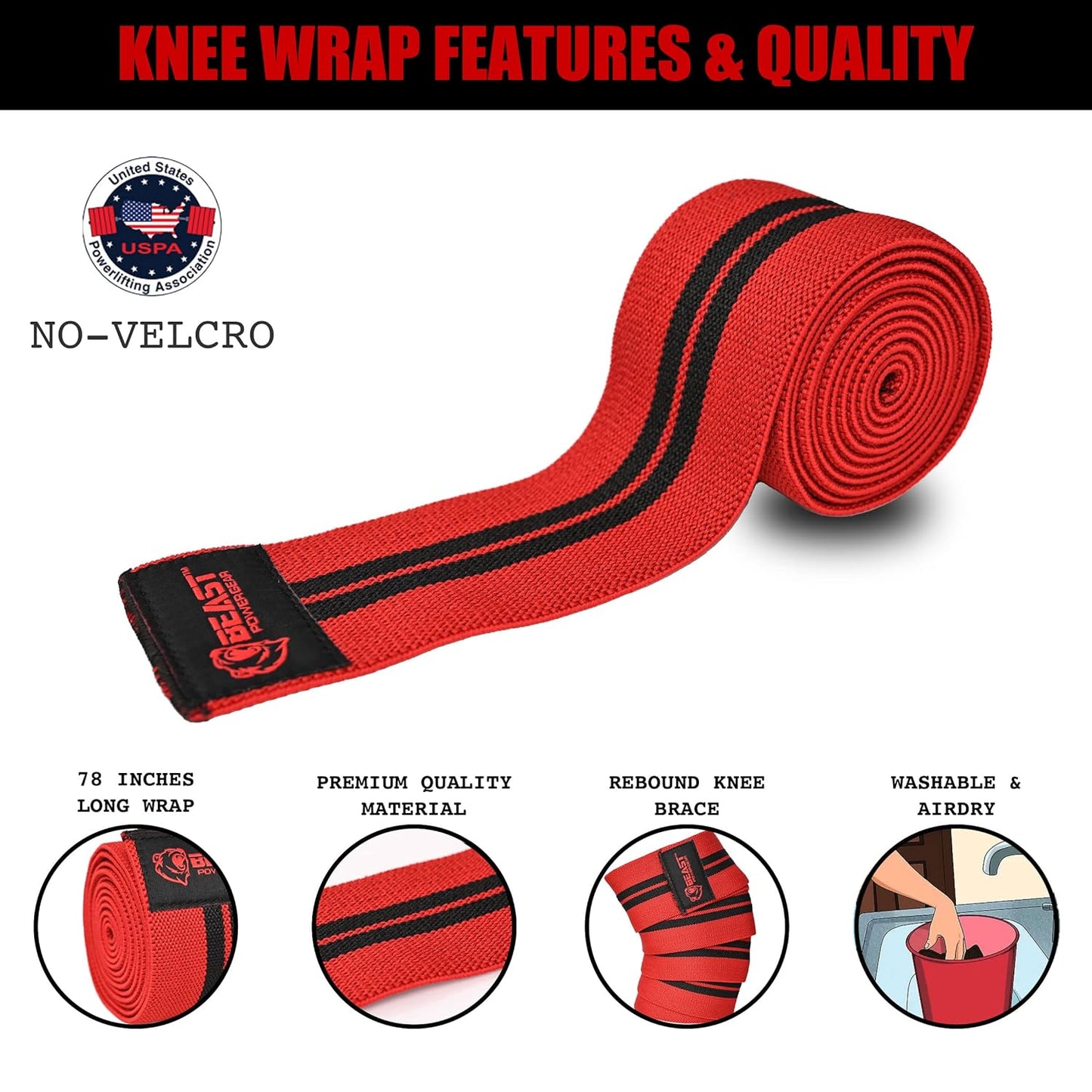 Knee Wraps 78" & 98"