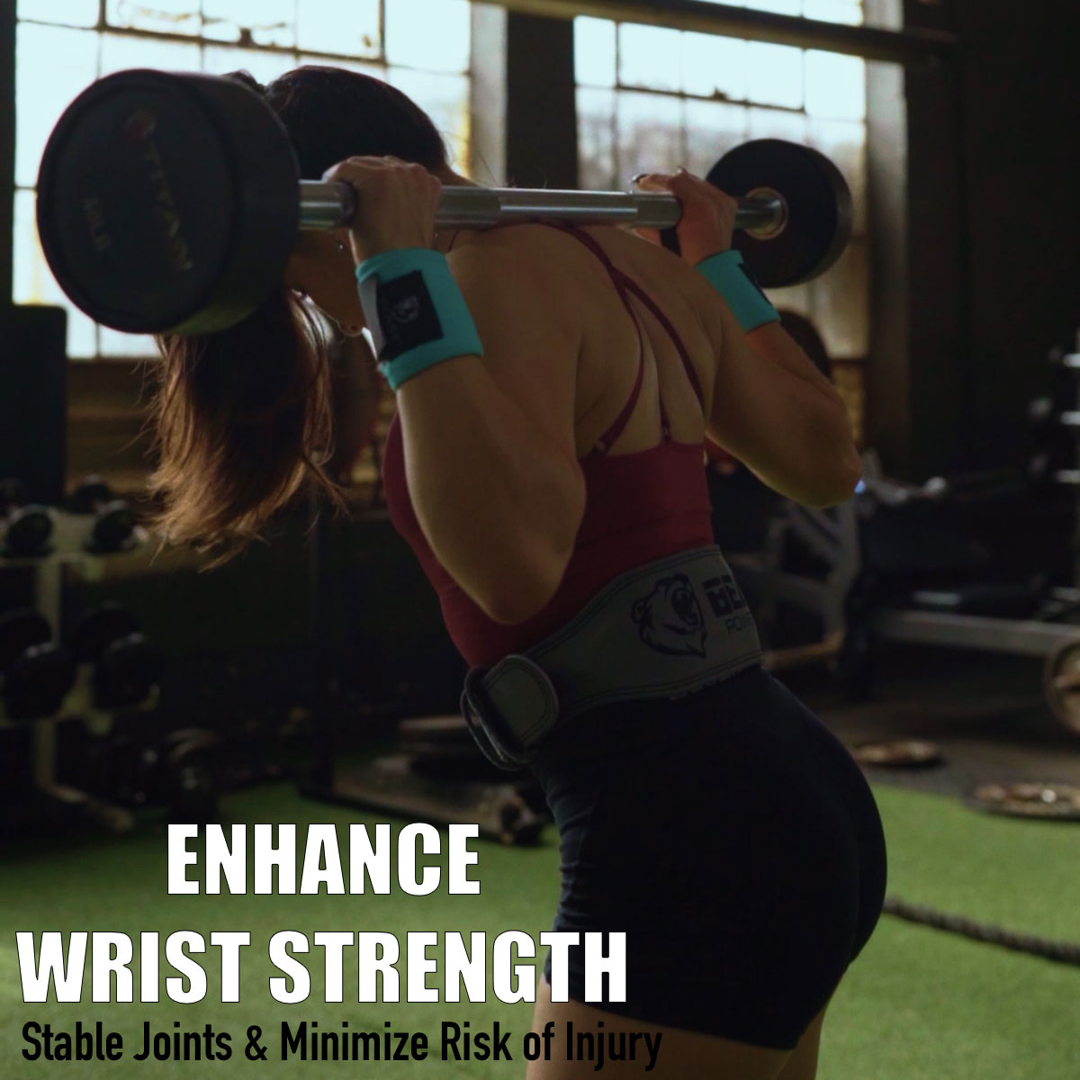 WOMEN WRIST WRAPS 14" (AQUA)