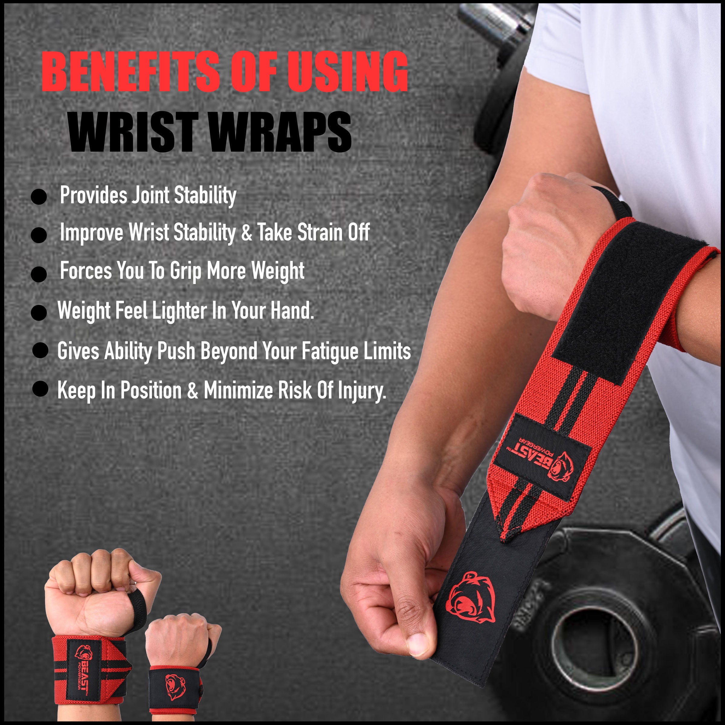 HEAVY DUTY WRIST WRAPS 18
