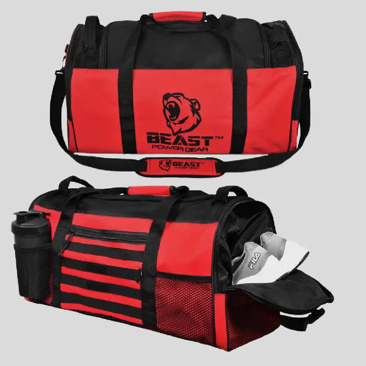 Duffle Gym Bag - Multi Pockets - Red