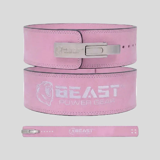 10MM LEVER BELT - PINK - FREE STRAP