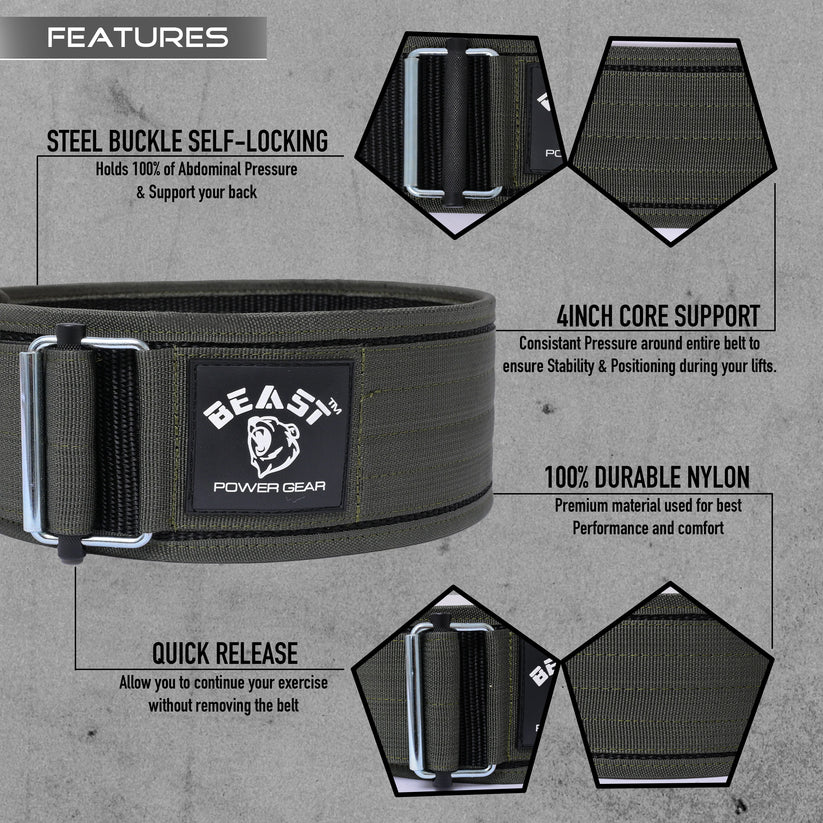 QUICK LOCKING WEIGHTLIFTING BELT
