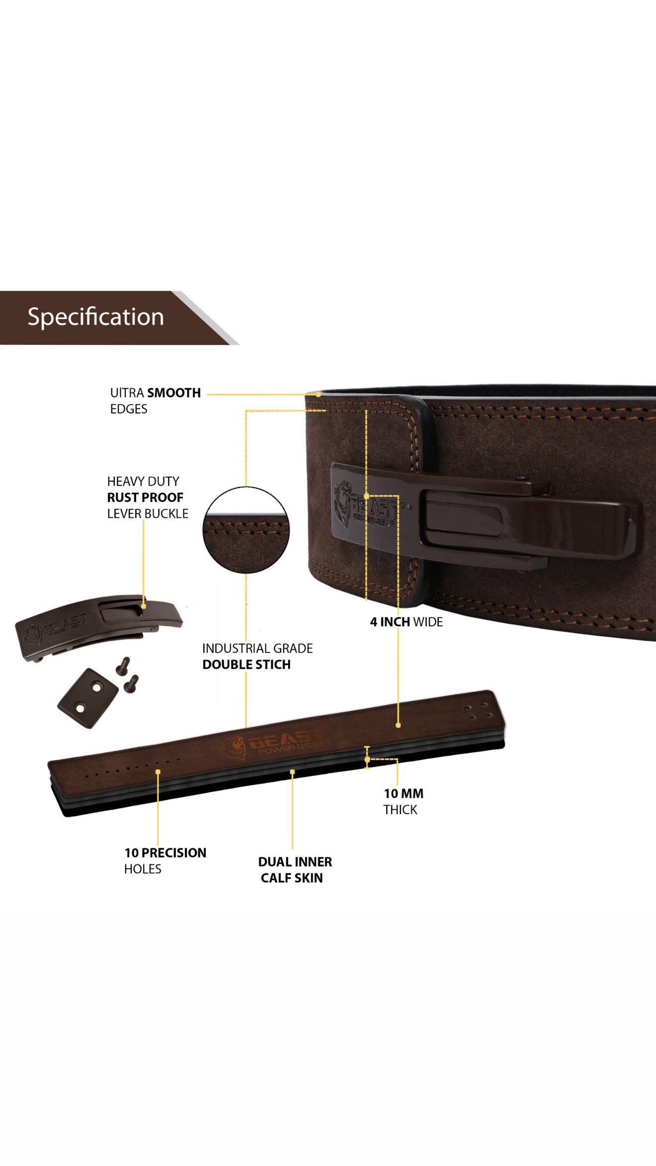 LEVER BELT 10MM - FREE STRAP