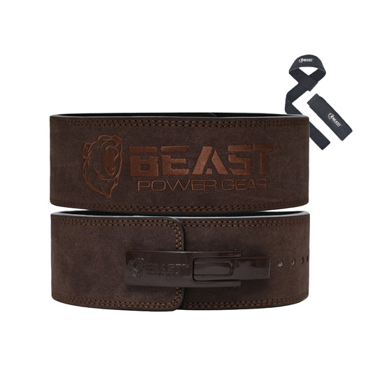 10MM LEVER BELT - BROWN - FREE STRAP