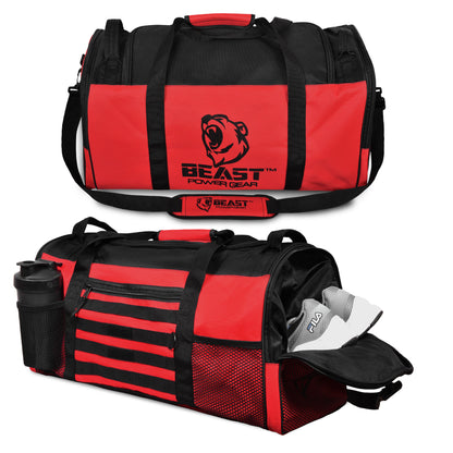 Duffle Gym Bag - Multi Pockets - Red