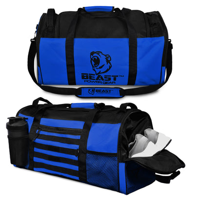 Duffle Gym Bag - Multi Pockets Blue/Black