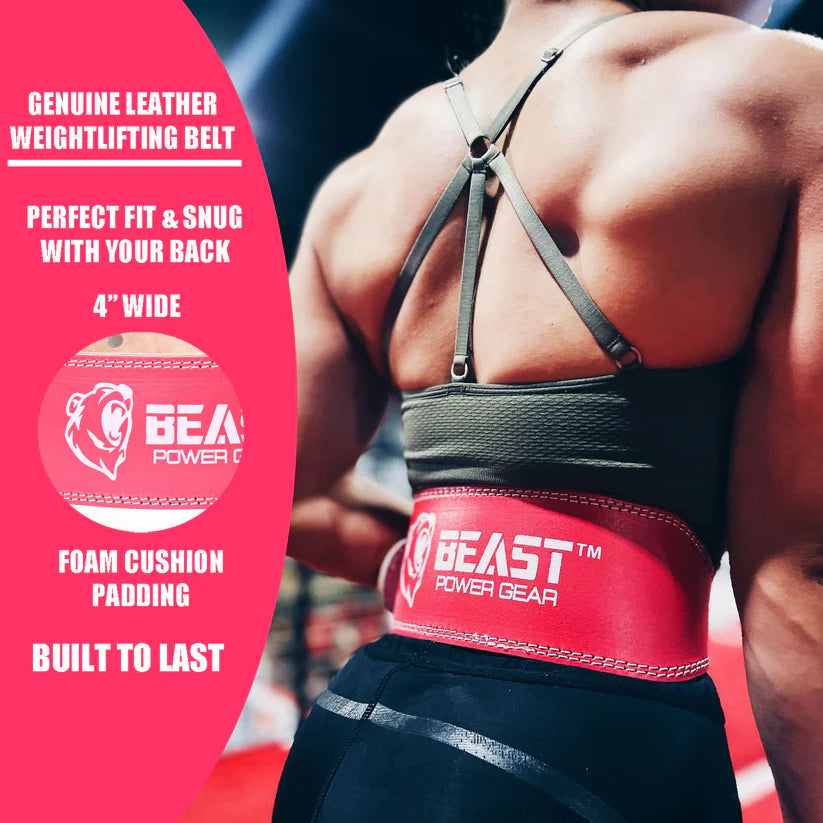 WEIGHTLIFTING BELT 7MM - PINK