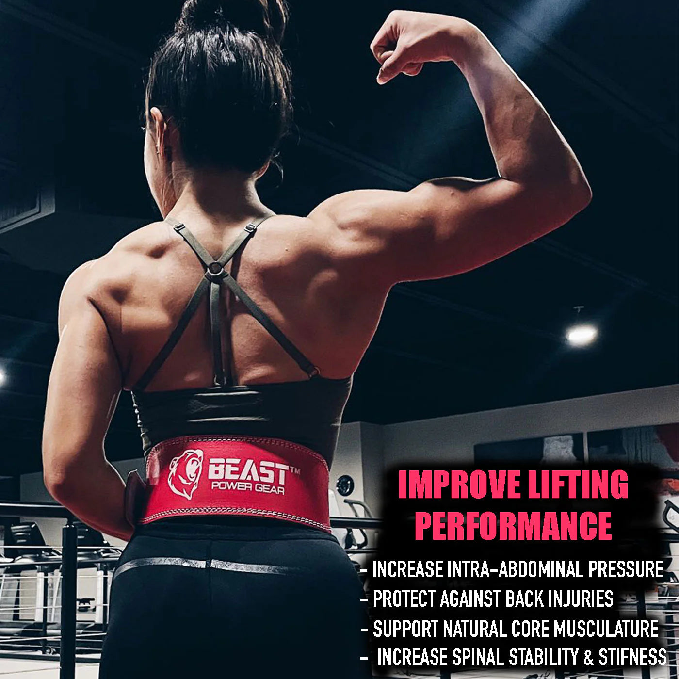 WEIGHTLIFTING BELT 7MM - PINK