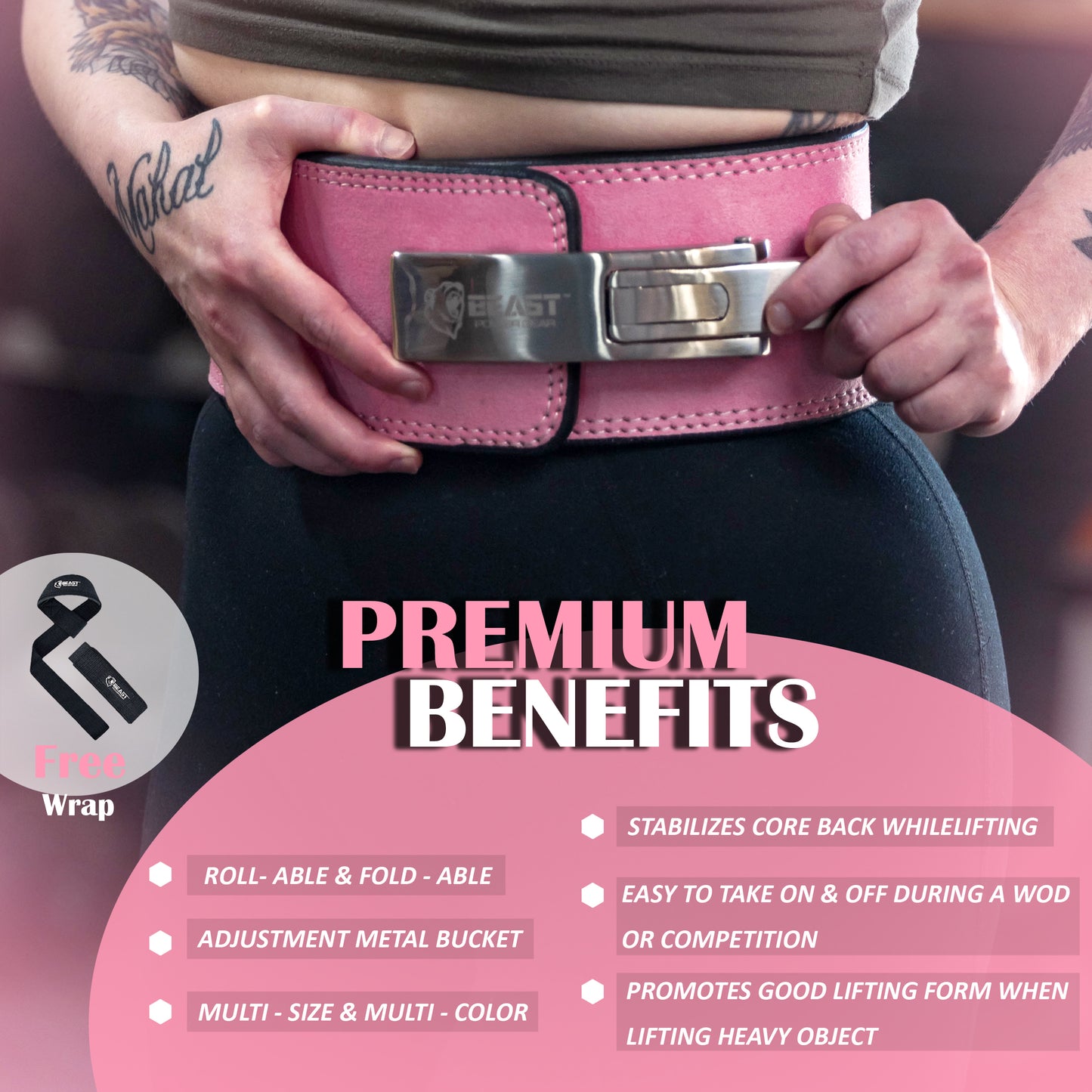 10MM LEVER BELT - FREE STRAP