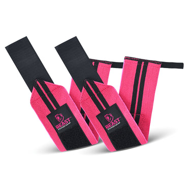 WOMEN WRIST WRAPS 14" (PINK/BLACK)