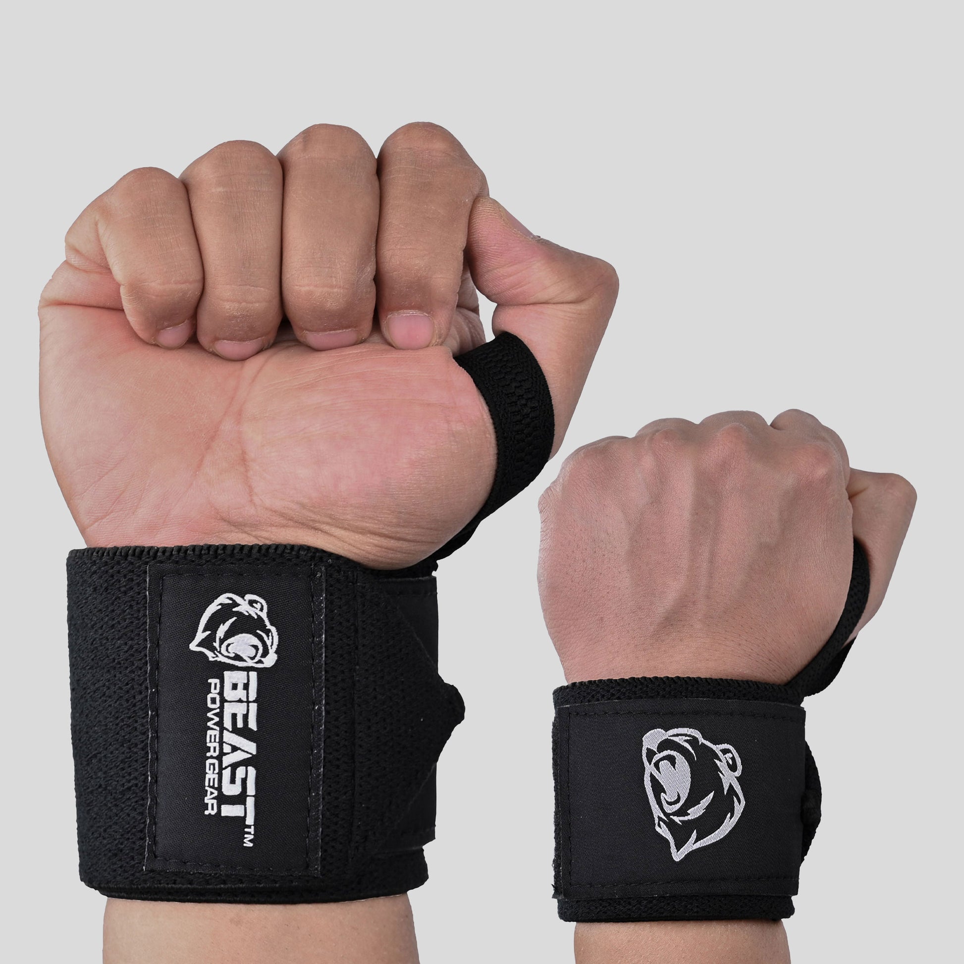 beast gear hand wraps HEAVY DUTY WRIST WRAPS (SOLID BLACK) – Beast Power Gear