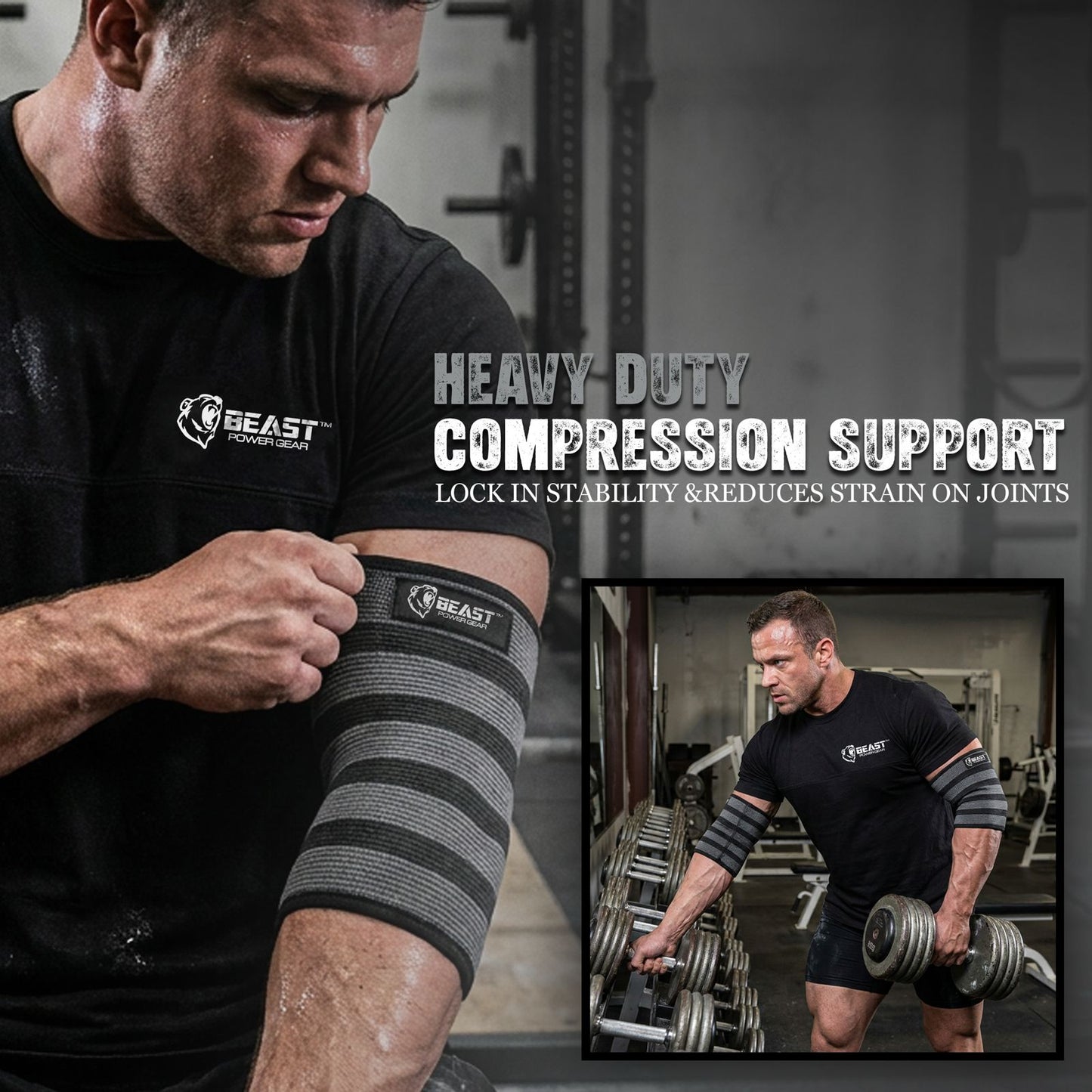 Elbow Sleeve (Pair) Dual-Ply Elbow Support (Gray)