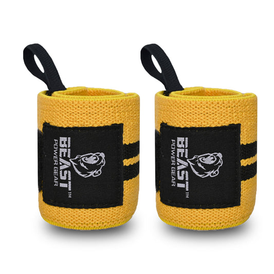 WOMEN WRIST WRAPS 14" (YELLOW/BLACK)