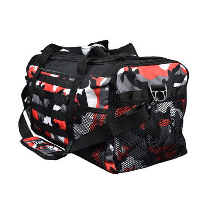 Duffle Gym Bag - Multi Pockets - Red Camo