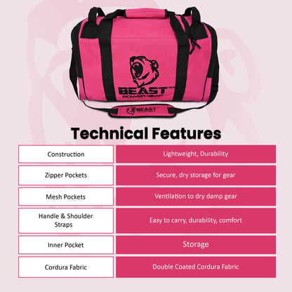 Duffle Gym Bag - Multi Pockets - Pink