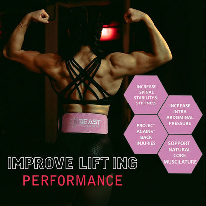 WEIGHTLIFTING BELT 6MM - PINK