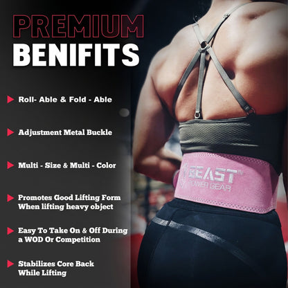 WEIGHTLIFTING BELT 6MM - PINK