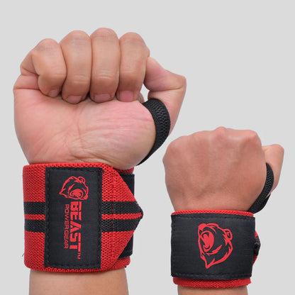 beast gear bandagen HEAVY DUTY WRIST WRAPS (SOLID BLACK) – Beast Power Gear