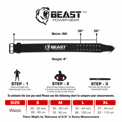 POWERLIFTING BELT 10MM - FREE STRAP