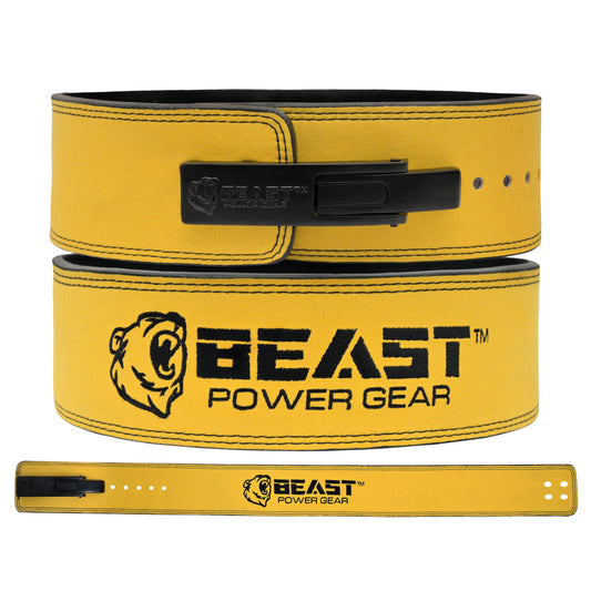 10MM LEVER BELT - FREE STRAP - YELLOW