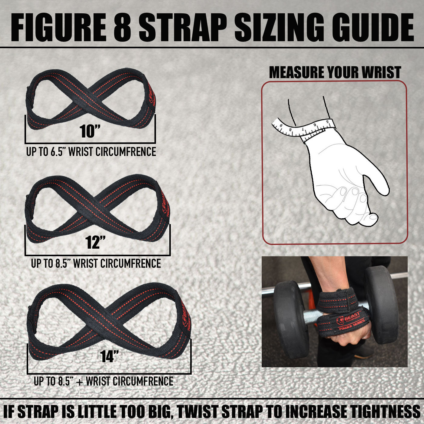 elitefts™ Figure 8 Grippy Strap