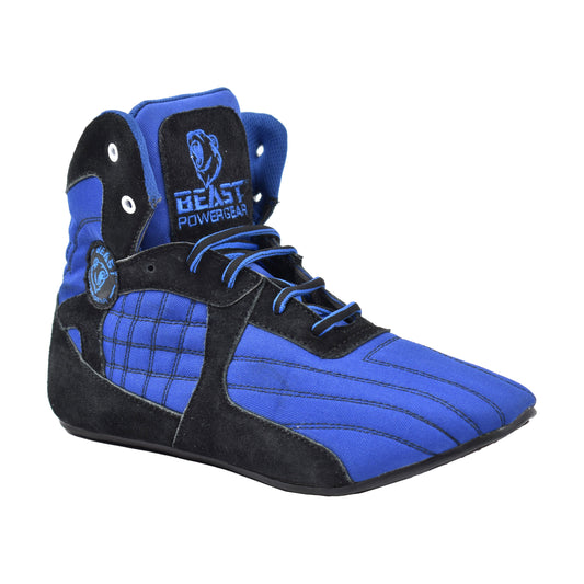 POWERLIFTING, DEADLIFT HIGH TOP GYM SHOES - BLUE/BLACK