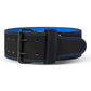 POWERLIFTING BELT 10MM BLACK/BLUE- FREE STRAP