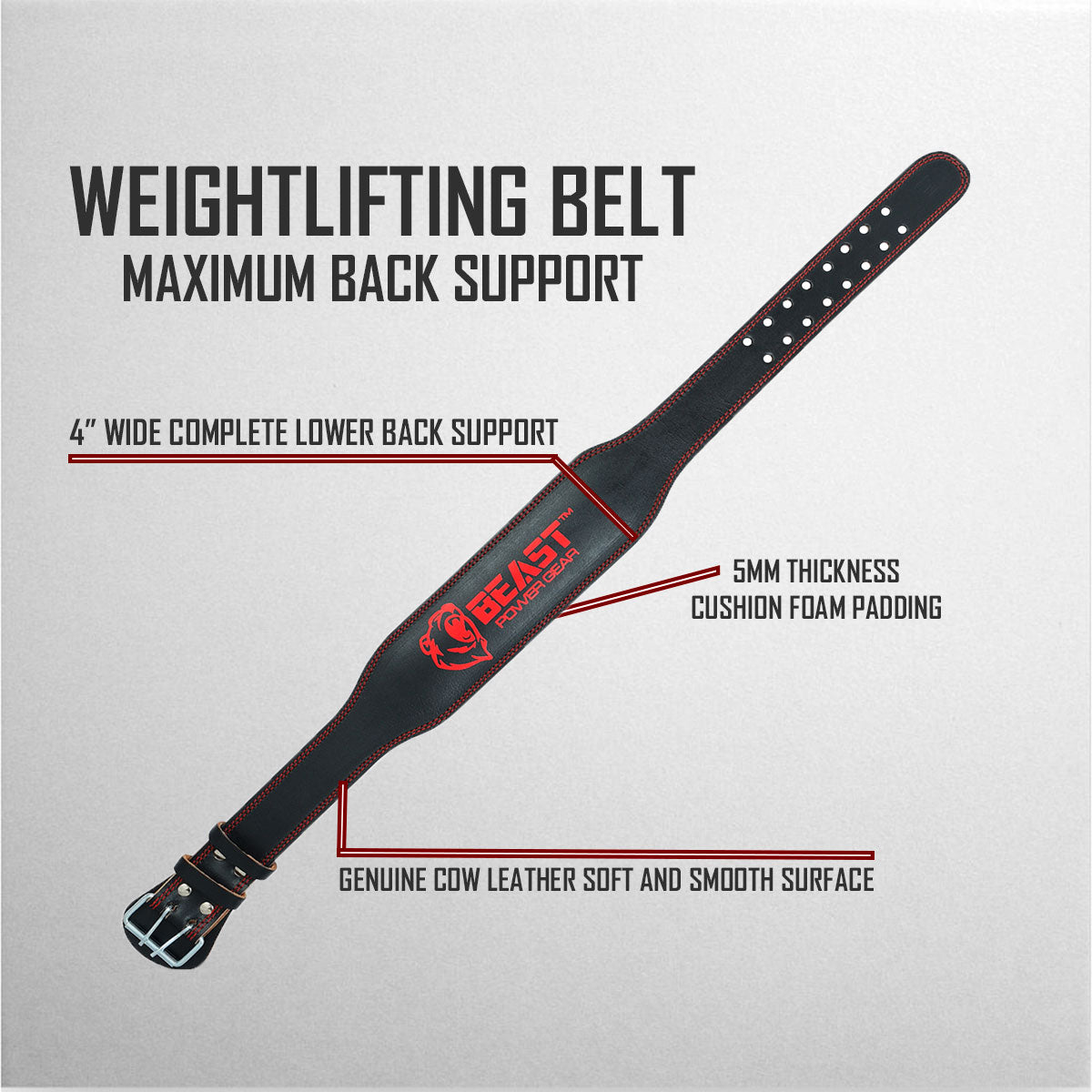 WEIGHTLIFTING BELT 4" - FREE WRAP