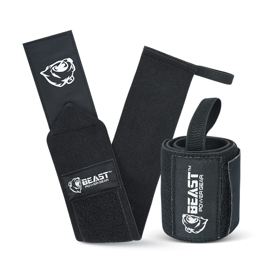 HEAVY DUTY WRIST WRAPS (SOLID BLACK) – Beast Power Gear