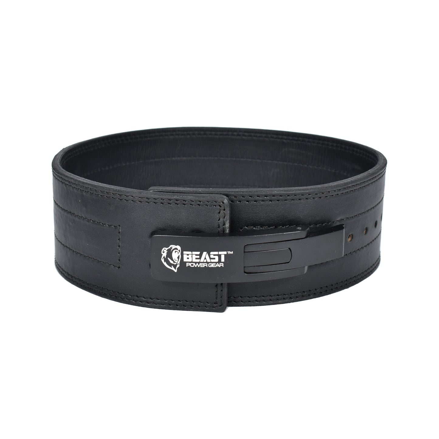 Beastpowergear Weight Lifting Belt 4 with Free Wrist Wrap  Genuine  Leather Weightlifting Belt for Men Women 