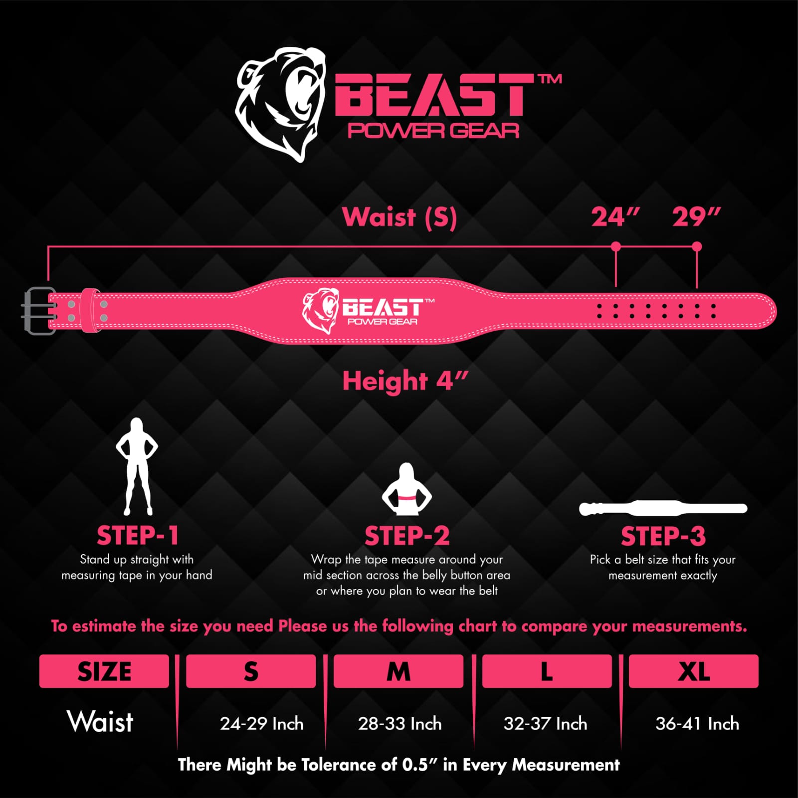 Beastpowergear Weight Lifting Belt 4 with Free Wrist Wrap  Genuine  Leather Weightlifting Belt for Men Women 