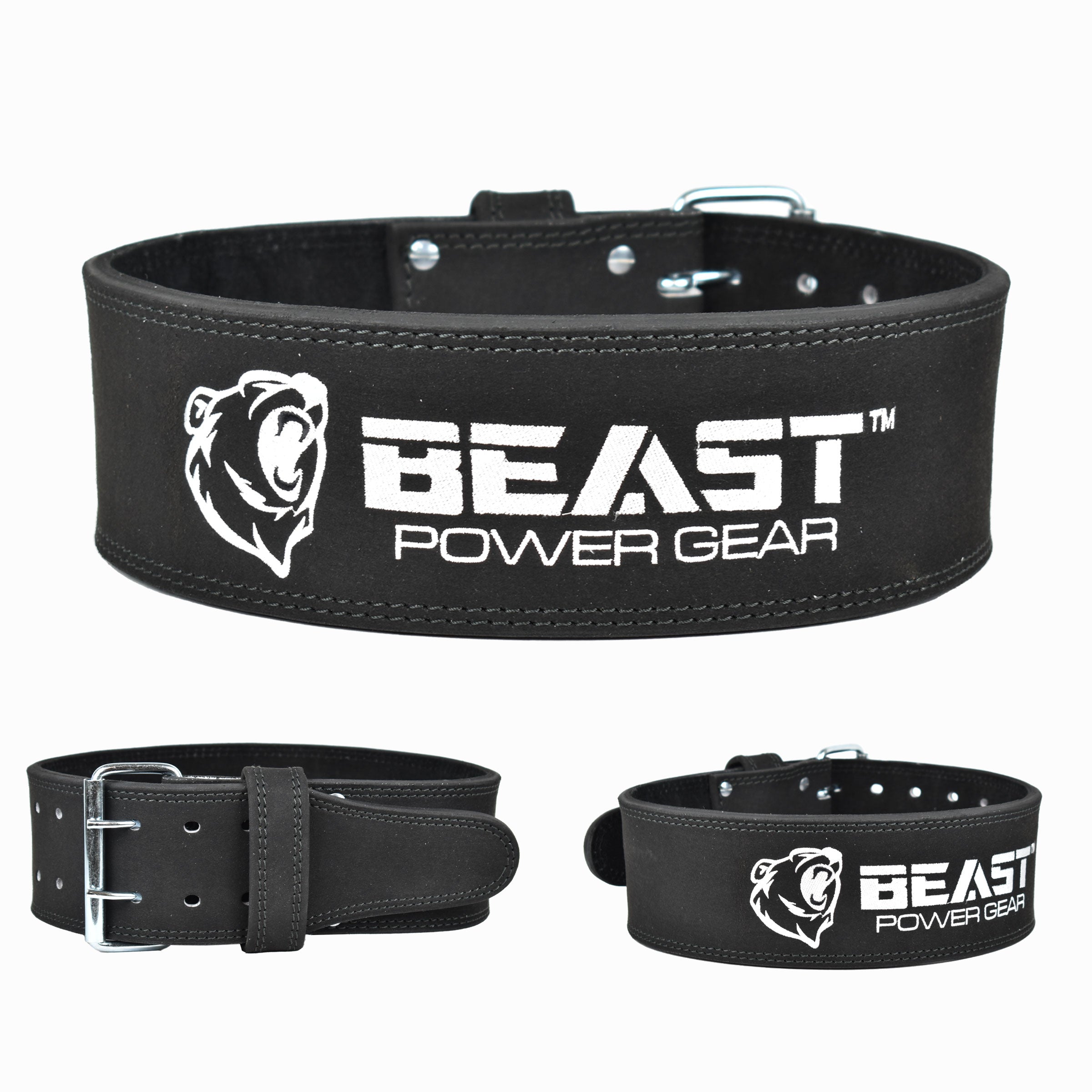 POWERLIFTING BELT 10MM BLACK- FREE STRAP – Beast Power Gear